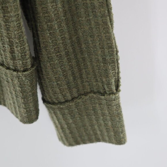 COPY - H By Bordeaux Waffle Knit Sweater Women SM Green Oversized Boxy Lagenloo… - Picture 6 of 8